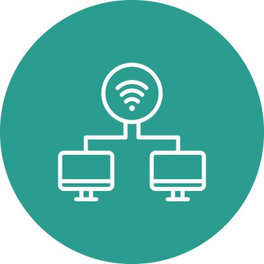 Paylaşılan, sinyaller, Wi-Fi ikon vektör görüntüsü. Ağ ve veri paylaşımı için de kullanılabilir. Web uygulamalarında, mobil uygulamalarda ve yazdırma ortamlarında kullanılabilir.