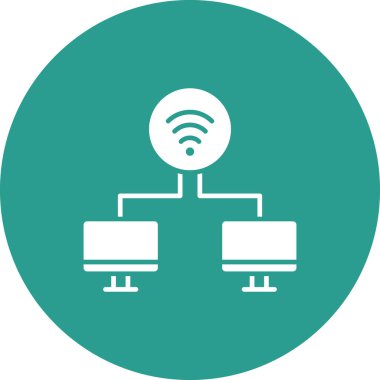 Paylaşılan, sinyaller, Wi-Fi ikon vektör görüntüsü. Ağ ve veri paylaşımı için de kullanılabilir. Web uygulamalarında, mobil uygulamalarda ve yazdırma ortamlarında kullanılabilir.