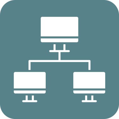 Sistemler, ağ, paylaşım, bilgisayar simgesi vektör görüntüsü. Ağ ve veri paylaşımı için de kullanılabilir. Web uygulamalarında, mobil uygulamalarda ve yazdırma ortamlarında kullanılabilir.
