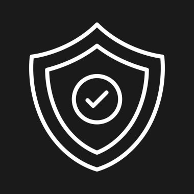 Doğrulandı, koruma, kalkan, güvenli simge vektör görüntüsü. Ağ ve veri paylaşımı için de kullanılabilir. Web uygulamalarında, mobil uygulamalarda ve yazdırma ortamlarında kullanılabilir.