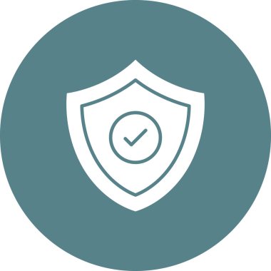 Doğrulandı, koruma, kalkan, güvenli simge vektör görüntüsü. Ağ ve veri paylaşımı için de kullanılabilir. Web uygulamalarında, mobil uygulamalarda ve yazdırma ortamlarında kullanılabilir.