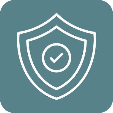 Doğrulandı, koruma, kalkan, güvenli simge vektör görüntüsü. Ağ ve veri paylaşımı için de kullanılabilir. Web uygulamalarında, mobil uygulamalarda ve yazdırma ortamlarında kullanılabilir.