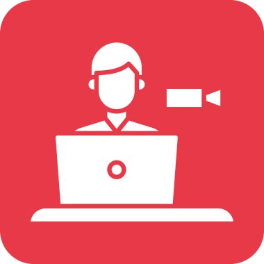 Video çağrısı, konferans, ikon vektör görüntüsüyle buluşma. Ağ ve veri paylaşımı için de kullanılabilir. Web uygulamalarında, mobil uygulamalarda ve yazdırma ortamlarında kullanılabilir.