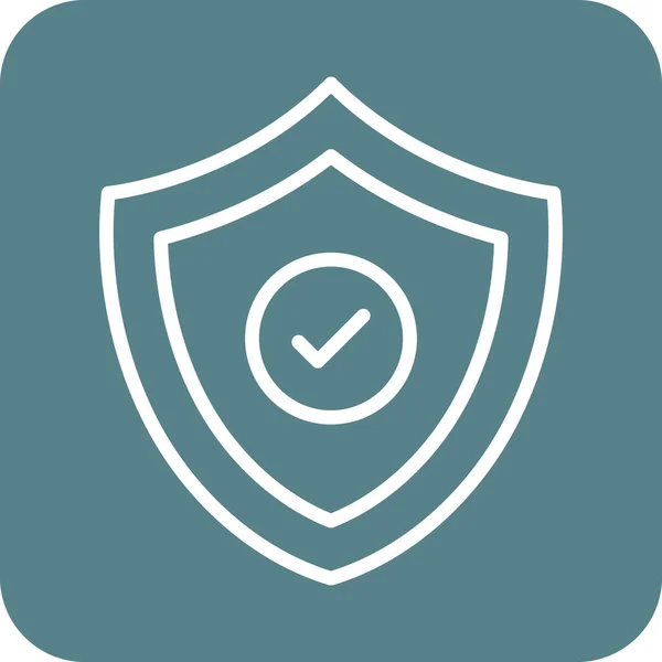 Verified Protection Shield Secuirty Icon Vector Image 네트워크와 데이터 공유에도 스톡 일러스트레이션