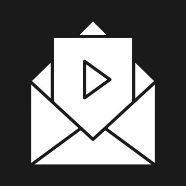 Reklam, reklam, e-posta pazarlama ikon vektör görüntüsü. Web pazarlama için de kullanılabilir. Web uygulamalarında, mobil uygulamalarda ve yazdırma ortamlarında kullanılabilir.