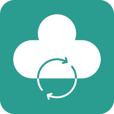 Bulut, tazele, ikon vektör görüntüsünü senkronla. Web pazarlama için de kullanılabilir. Web uygulamalarında, mobil uygulamalarda ve yazdırma ortamlarında kullanılabilir.