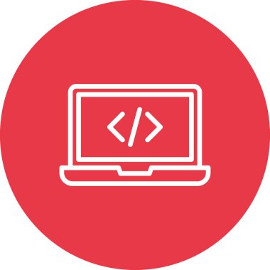 Kod, kodlama, geliştirme simgesi vektör görüntüsü. Web pazarlama için de kullanılabilir. Web uygulamalarında, mobil uygulamalarda ve yazdırma ortamlarında kullanılabilir.