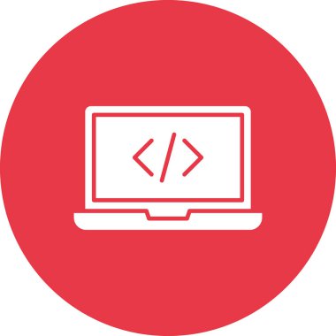 Kod, kodlama, geliştirme simgesi vektör görüntüsü. Web pazarlama için de kullanılabilir. Web uygulamalarında, mobil uygulamalarda ve yazdırma ortamlarında kullanılabilir.