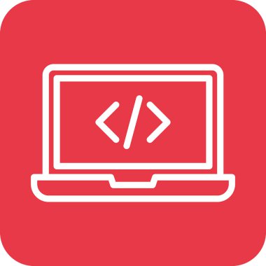 Kod, kodlama, geliştirme simgesi vektör görüntüsü. Web pazarlama için de kullanılabilir. Web uygulamalarında, mobil uygulamalarda ve yazdırma ortamlarında kullanılabilir.