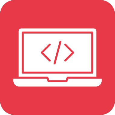 Kod, kodlama, geliştirme simgesi vektör görüntüsü. Web pazarlama için de kullanılabilir. Web uygulamalarında, mobil uygulamalarda ve yazdırma ortamlarında kullanılabilir.