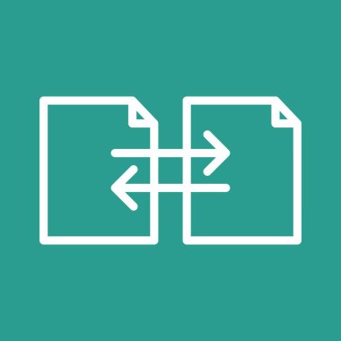 Belgeler, değiş tokuş, dosya simgesi vektör resmi. Web pazarlama için de kullanılabilir. Web uygulamalarında, mobil uygulamalarda ve yazdırma ortamlarında kullanılabilir.