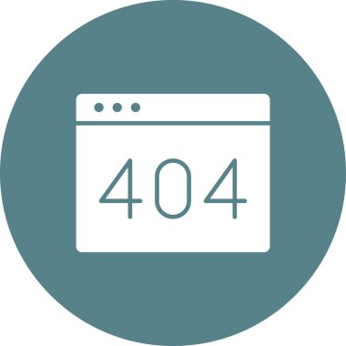 Hata, bulunamadı, web sayfası simge vektör resmi. Web pazarlama için de kullanılabilir. Web uygulamalarında, mobil uygulamalarda ve yazdırma ortamlarında kullanılabilir.