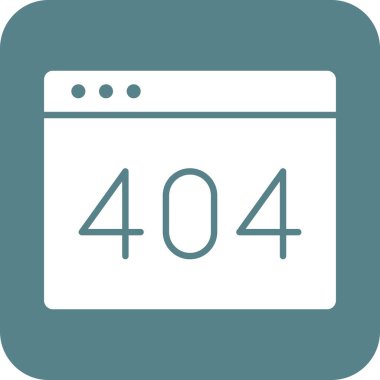 Hata, bulunamadı, web sayfası simge vektör resmi. Web pazarlama için de kullanılabilir. Web uygulamalarında, mobil uygulamalarda ve yazdırma ortamlarında kullanılabilir.
