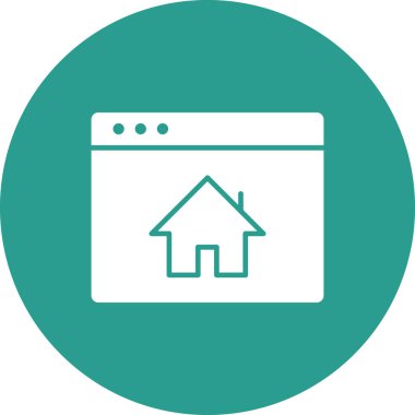 Web sayfası, tarayıcı, web sitesi simgesi vektör resmi. Web pazarlama için de kullanılabilir. Web uygulamalarında, mobil uygulamalarda ve yazdırma ortamlarında kullanılabilir.