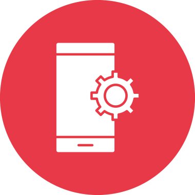 Mobil, ayarlar, yapılandırma ikonu vektör görüntüsü. Web pazarlama için de kullanılabilir. Web uygulamalarında, mobil uygulamalarda ve yazdırma ortamlarında kullanılabilir.