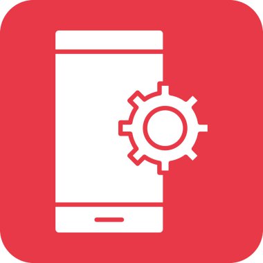 Mobil, ayarlar, yapılandırma ikonu vektör görüntüsü. Web pazarlama için de kullanılabilir. Web uygulamalarında, mobil uygulamalarda ve yazdırma ortamlarında kullanılabilir.