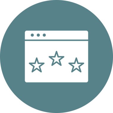 Rütbe, sıralama, itibar simgesi vektör imajı. Web pazarlama için de kullanılabilir. Web uygulamalarında, mobil uygulamalarda ve yazdırma ortamlarında kullanılabilir.