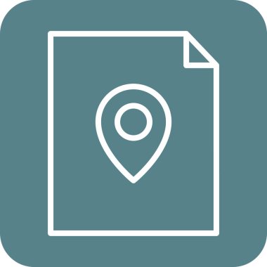 Adres, dosya, pin simgesi vektör resmi. Navigasyon için de kullanılabilir. Web uygulamalarında, mobil uygulamalarda ve yazdırma ortamlarında kullanılabilir.