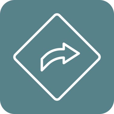 Ok, yön, sağ simge vektör görüntüsü. Navigasyon için de kullanılabilir. Web uygulamalarında, mobil uygulamalarda ve yazdırma ortamlarında kullanılabilir.