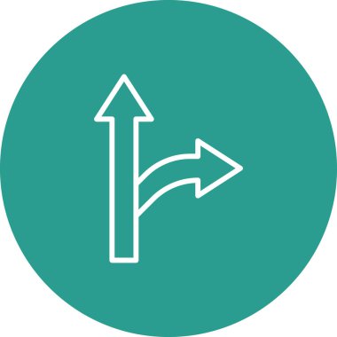 Oklar, yön, yol, sağ ikon vektör görüntüsü. Navigasyon için de kullanılabilir. Web uygulamalarında, mobil uygulamalarda ve yazdırma ortamlarında kullanılabilir.