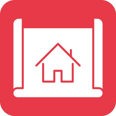 Bina planı, konstrüksiyon, ev, harita ikonu vektör resmi. Navigasyon için de kullanılabilir. Web uygulamalarında, mobil uygulamalarda ve yazdırma ortamlarında kullanılabilir.