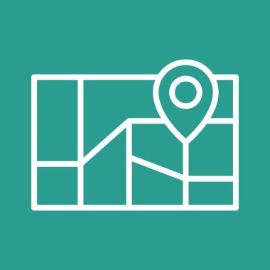 Şehir, harita, pin ikonu vektör görüntüsü. Navigasyon için de kullanılabilir. Web uygulamalarında, mobil uygulamalarda ve yazdırma ortamlarında kullanılabilir.