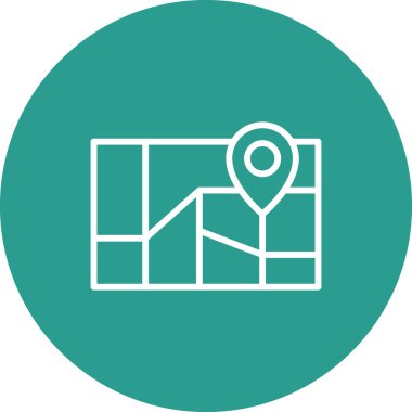 Şehir, harita, pin ikonu vektör görüntüsü. Navigasyon için de kullanılabilir. Web uygulamalarında, mobil uygulamalarda ve yazdırma ortamlarında kullanılabilir.