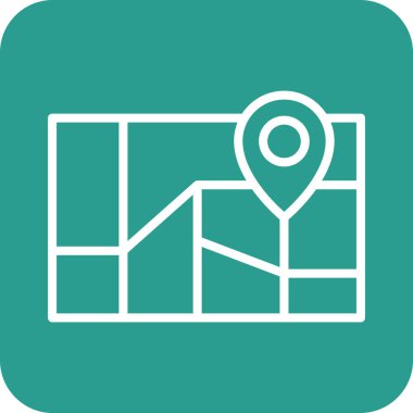 Şehir, harita, pin ikonu vektör görüntüsü. Navigasyon için de kullanılabilir. Web uygulamalarında, mobil uygulamalarda ve yazdırma ortamlarında kullanılabilir.