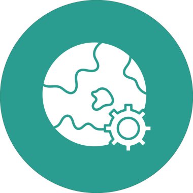 Toprak, dişli, ikon vektör görüntüsü ayarlanıyor. Navigasyon için de kullanılabilir. Web uygulamalarında, mobil uygulamalarda ve yazdırma ortamlarında kullanılabilir.