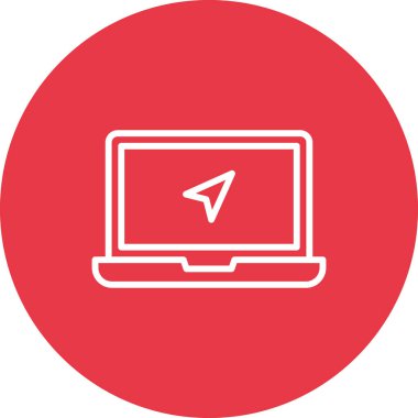 GPS, navigasyon, cihaz, dizüstü bilgisayar ikonu vektör görüntüsü. Navigasyon için de kullanılabilir. Web uygulamalarında, mobil uygulamalarda ve yazdırma ortamlarında kullanılabilir.