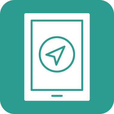 GPS, navigasyon, pim, tablet simgesi vektör görüntüsü. Navigasyon için de kullanılabilir. Web uygulamalarında, mobil uygulamalarda ve yazdırma ortamlarında kullanılabilir.