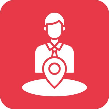 İnsan kaynakları, iğne, konum, boş ikon vektör görüntüsü. Navigasyon için de kullanılabilir. Web uygulamalarında, mobil uygulamalarda ve yazdırma ortamlarında kullanılabilir.