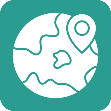 Yer, dünya, dünya, pin ikonu vektör görüntüsü. Navigasyon için de kullanılabilir. Web uygulamalarında, mobil uygulamalarda ve yazdırma ortamlarında kullanılabilir.