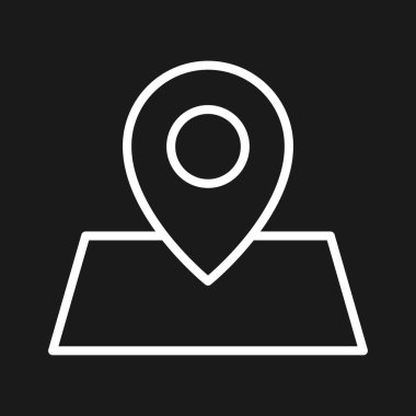 Konum, harita, pin ikonu vektör görüntüsü. Navigasyon için de kullanılabilir. Web uygulamalarında, mobil uygulamalarda ve yazdırma ortamlarında kullanılabilir.