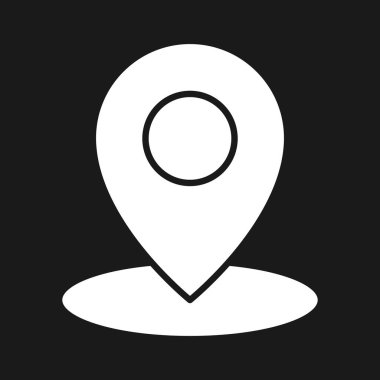 Konum, pim, simge vektör görüntüsü. Navigasyon için de kullanılabilir. Web uygulamalarında, mobil uygulamalarda ve yazdırma ortamlarında kullanılabilir.