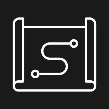 Harita, rota, inşaat ikonu vektör görüntüsü. Navigasyon için de kullanılabilir. Web uygulamalarında, mobil uygulamalarda ve yazdırma ortamlarında kullanılabilir.