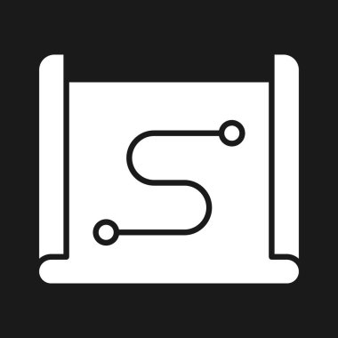 Harita, rota, inşaat ikonu vektör görüntüsü. Navigasyon için de kullanılabilir. Web uygulamalarında, mobil uygulamalarda ve yazdırma ortamlarında kullanılabilir.