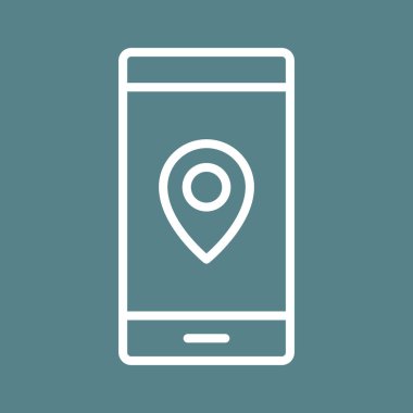 Mobil, navigasyon, pin ikonu vektör görüntüsü. Navigasyon için de kullanılabilir. Web uygulamalarında, mobil uygulamalarda ve yazdırma ortamlarında kullanılabilir.
