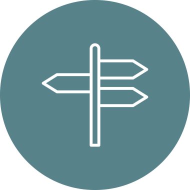 Posta levhası, sokak, yön ikonu vektör resmi. Navigasyon için de kullanılabilir. Web uygulamalarında, mobil uygulamalarda ve yazdırma ortamlarında kullanılabilir.