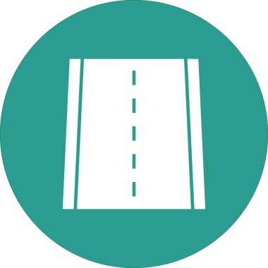 Yol, rota, yol simgesi vektör görüntüsü. Navigasyon için de kullanılabilir. Web uygulamalarında, mobil uygulamalarda ve yazdırma ortamlarında kullanılabilir.