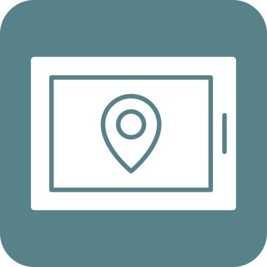 Tablet, navigasyon, ikon vektör resmini iğnele. Navigasyon için de kullanılabilir. Web uygulamalarında, mobil uygulamalarda ve yazdırma ortamlarında kullanılabilir.