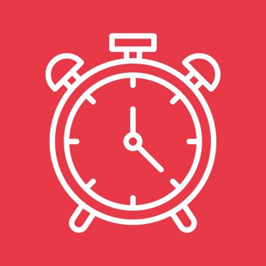 Alarm, saat, zaman simgesi vektör görüntüsü. Müşteri desteği için de kullanılabilir. Web uygulamalarında, mobil uygulamalarda ve yazdırma ortamlarında kullanılabilir.