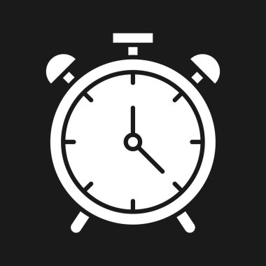 Alarm, saat, zaman simgesi vektör görüntüsü. Müşteri desteği için de kullanılabilir. Web uygulamalarında, mobil uygulamalarda ve yazdırma ortamlarında kullanılabilir.