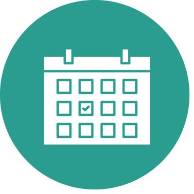 Randevu, tarih, olay simgesi vektör görüntüsü. Müşteri desteği için de kullanılabilir. Web uygulamalarında, mobil uygulamalarda ve yazdırma ortamlarında kullanılabilir.