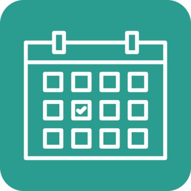 Randevu, tarih, olay simgesi vektör görüntüsü. Müşteri desteği için de kullanılabilir. Web uygulamalarında, mobil uygulamalarda ve yazdırma ortamlarında kullanılabilir.