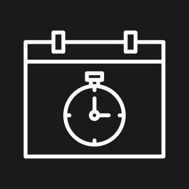 Takvim, kronometre, zaman simgesi vektör görüntüsü. Müşteri desteği için de kullanılabilir. Web uygulamalarında, mobil uygulamalarda ve yazdırma ortamlarında kullanılabilir.