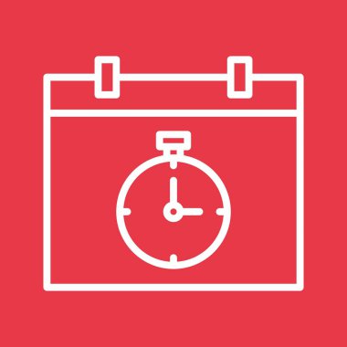 Takvim, kronometre, zaman simgesi vektör görüntüsü. Müşteri desteği için de kullanılabilir. Web uygulamalarında, mobil uygulamalarda ve yazdırma ortamlarında kullanılabilir.