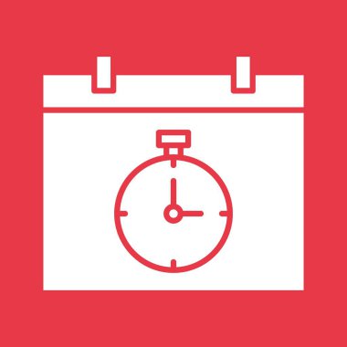 Takvim, kronometre, zaman simgesi vektör görüntüsü. Müşteri desteği için de kullanılabilir. Web uygulamalarında, mobil uygulamalarda ve yazdırma ortamlarında kullanılabilir.