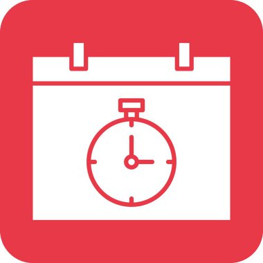 Takvim, kronometre, zaman simgesi vektör görüntüsü. Müşteri desteği için de kullanılabilir. Web uygulamalarında, mobil uygulamalarda ve yazdırma ortamlarında kullanılabilir.