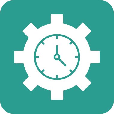 Saat. Yönetim, ayar simgesi vektör resmi. Müşteri desteği için de kullanılabilir. Web uygulamalarında, mobil uygulamalarda ve yazdırma ortamlarında kullanılabilir.